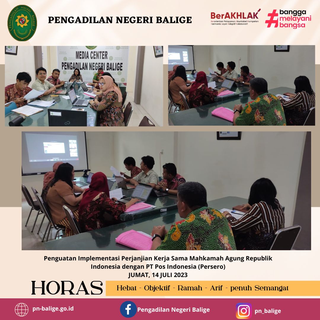 Penguatan Implementasi Perjanjian Kerja Sama Mahkamah Agung Republik Indonesia dengan PT Pos Indonesia (Persero)